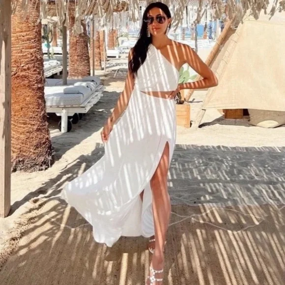 chinese dress ladies One-shoulder ruffle dress  Calliope